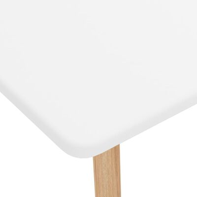 vidaXL Baaripöytä valkoinen 120x60x105 cm MDF ja täysi pyökki