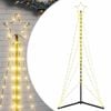 vidaXL LED joulukuusi 363 l&auml;mpim&auml;n valkoista LED-valoa 182 cm