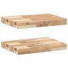 vidaXL Kelluvat hyllyt 2 kpl 60x30x4 cm k&auml;sittelem&auml;t&ouml;n massiivipuu akaasia