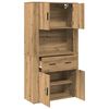vidaXL Highboard artesaani tammi 80 x 33 x 150 cm Tekninen puu