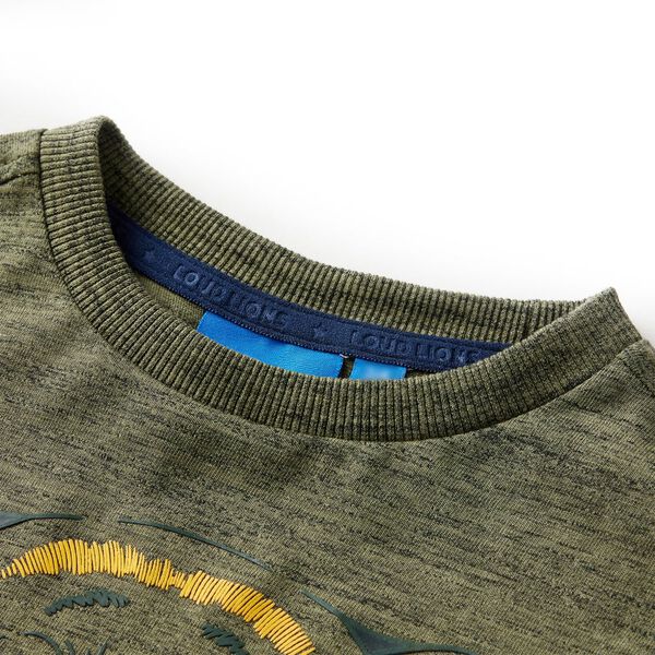 Lasten pitk&auml;hihainen T-paita khaki melange 92