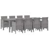 vidaXL Piharuokailu setti 9 pcs Valkoinen Polypropeeni