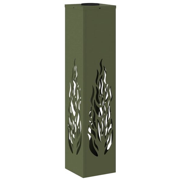 vidaXL Aurinko LED-polkuvalo 2 pcs Oliivivihre&auml; Kylm&auml;valssattu ter&auml;s