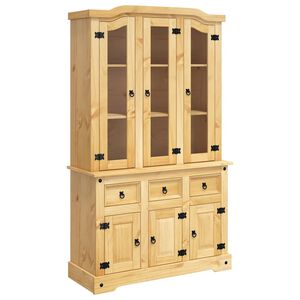 vidaXL Kaappi Corona ruskea 112x43x191,5 cm t&auml;ysi Meksikon m&auml;nty