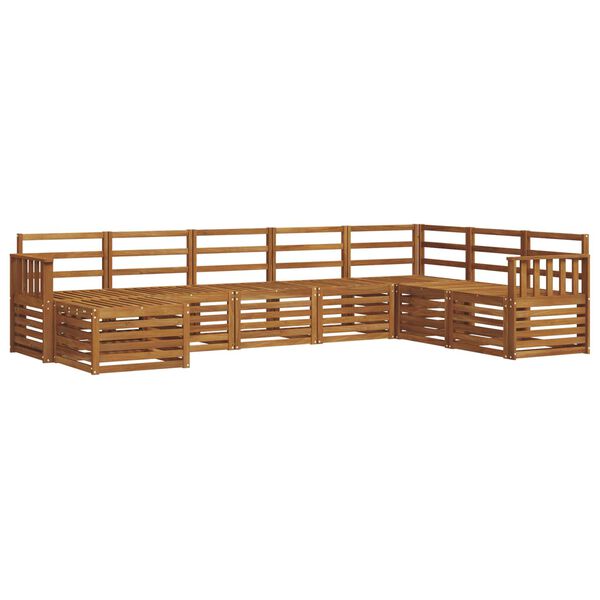 vidaXL Sohvasarjat 8 pcs Luonnollinen Tihe&auml; akasiapuu