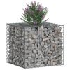 vidaXL Gabion Kohotettu Peti Hopea 60 x 60 x 55 cm Galvanoitu ter&auml;s
