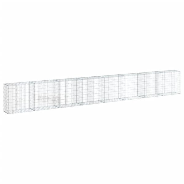 vidaXL Kivikori katolla 800x50x100 cm galvanoitu rauta