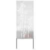vidaXL Puutarhan yksityisyyden verho Kukallinen Hopea 50 x 140 cm