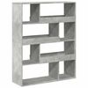 vidaXL Kirjahylly betoninharmaa 100x33x125,5 cm tekninen puu