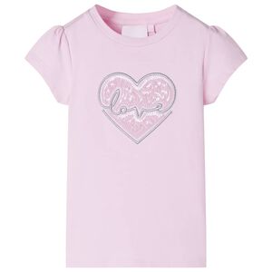 Lasten T-paita vaalea pinkki 104