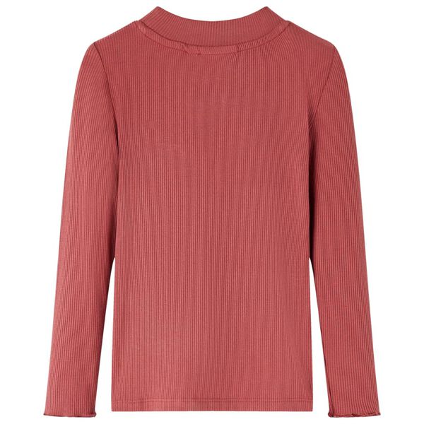 Lasten pitk&auml;hihainen T-paita lyhyt poolokaulus poltettu punainen 140