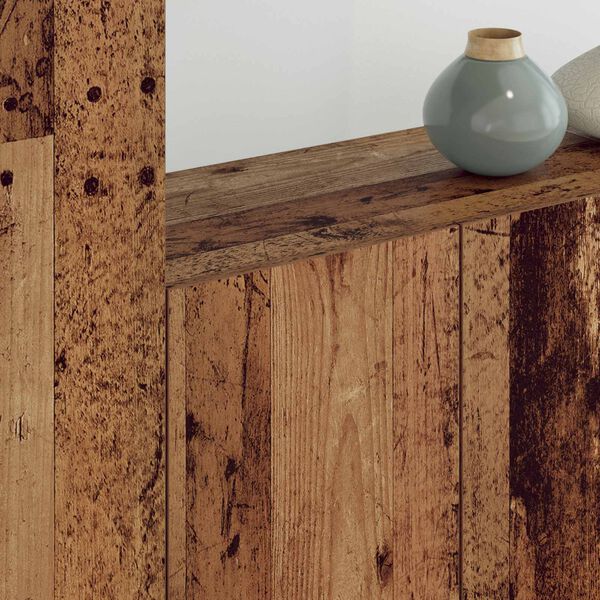 vidaXL TV-sein&auml;yksikk&ouml; Sein&auml;kiinnitett&auml;v&auml; 5 pcs Vanha Puu Tekninen puu