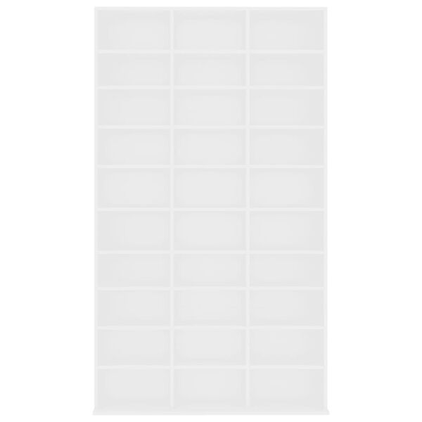 vidaXL CD-hylly valkoinen 102x16x177,5 cm tekninen puu