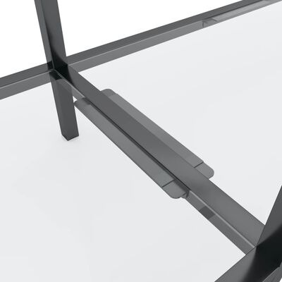 vidaXL Konsolipöytä läpinäkyvä 140x35x75,5 cm karkaistu lasi