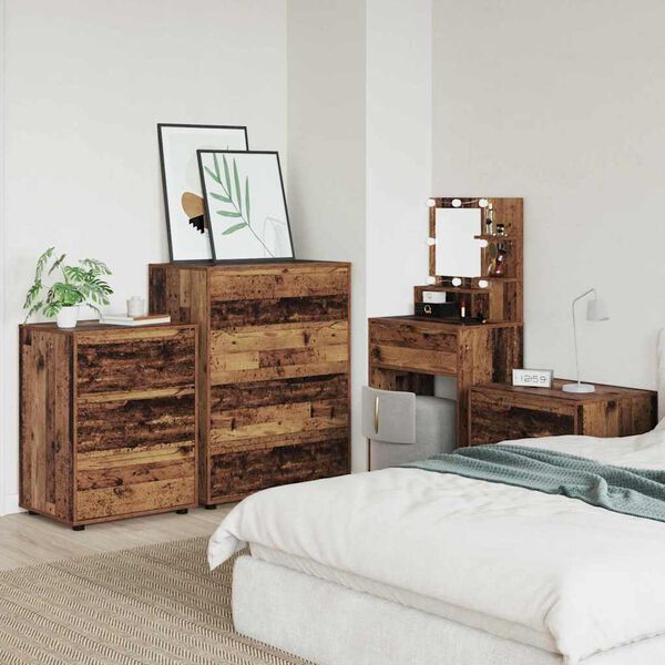 vidaXL S&auml;ilytyskaapit 2 pcs Vanha Puu 80 x 48 x 105 cm Tekninen puu