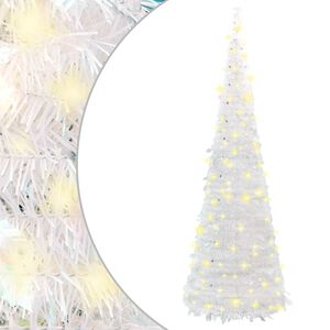vidaXL Pop-up tekojoulukuusi 200 LED-valoa valkoinen 210 cm