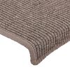 vidaXL Porrasmatot 15 kpl 65x21x4 cm tummanbeige suorakaiteen muotoinen reuna