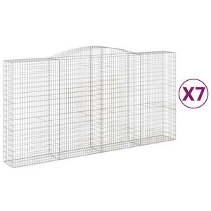 vidaXL Kaarevat kivikorit 7 kpl 400x50x200/220 cm galvanoitu rauta