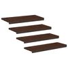 vidaXL Portaiden p&auml;&auml;llysteet 4 kpl 80 x 30 x 2 cm Tumma ruskea