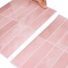 vidaXL Suorakulmainen laatta 10 pcs Pinkki 29 x 23 x 0,08 cm