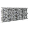 vidaXL Gabionsein&auml; kansilla galvanoitu ter&auml;s 200x20x85 cm