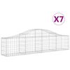 vidaXL Kaarevat kivikorit 7 kpl 200x30x40/60 cm galvanoitu rauta