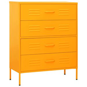 vidaXL Lipasto sinapinkeltainen 80x35x101,5 cm ter&auml;s