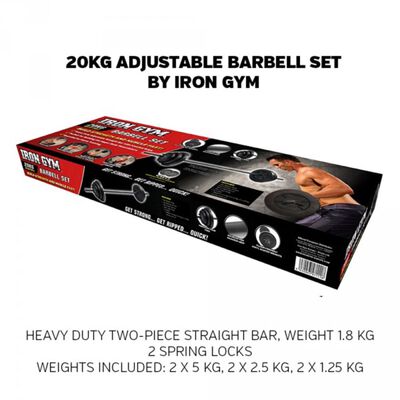 Iron Gym Säädettävä levytankosarja 20 kg IRG034