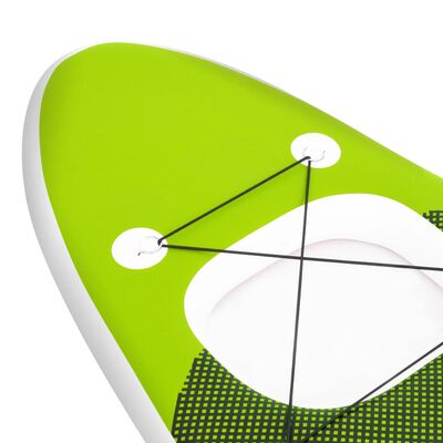 vidaXL Täytettävä SUP-lautasarja vihreä 300x76x10 cm