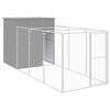vidaXL Koirankoppi/ulkotila v.harmaa 165x455x181 cm galvanoitu ter&auml;s