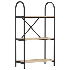 vidaXL Kirjahylly 3 tasoa 60 x 30 x 109 cm Tekninen puu Sonoman tammi