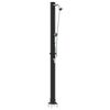 vidaXL Ulkoilma-aurinkosuihku Musta 217 cm PVC ja alumiini