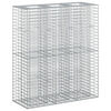 vidaXL Gabion Kohotettu Peti 2 kpl 130 x 50 x 150 cm Galvanoitu ter&auml;s