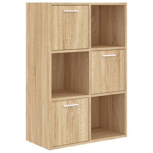 vidaXL S&auml;ilytyskaappi Sonoma-tammi 60x29,5x90 cm tekninen puu
