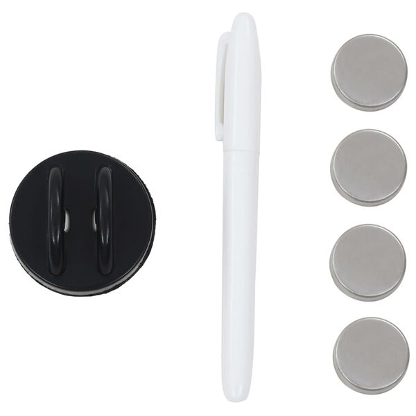 vidaXL Sein&auml;kiinnitteinen magneettinen musta tussitaulu lasi 60x40 cm