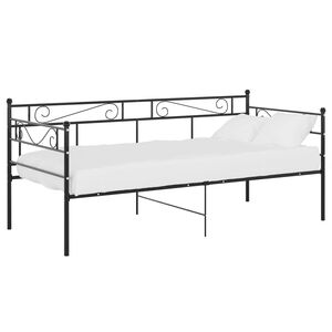 vidaXL Sohvas&auml;ngyn runko musta metalli 90x200 cm