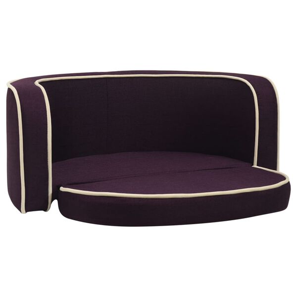 vidaXL Taitettava koiran sohva viininp. 76x71x30cm pellava pest&auml;v&auml;