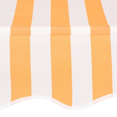vidaXL Sisäänkelattava markiisi 150 cm oranssivalkoiset raidat