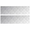 vidaXL Portaan askelma Suorakaide 2 pcs Hopea 70 x 20 cm Alumiini
