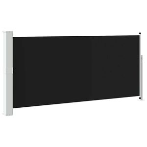 vidaXL Sis&auml;&auml;nvedett&auml;v&auml; sivumarkiisi 140 x 314 cm musta