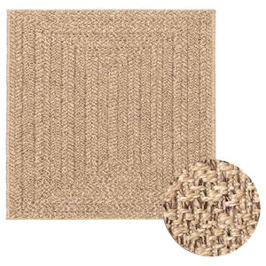 vidaXL Matto ZIZUR 200x200 cm juuttityyli sis&auml;- ja ulkok&auml;ytt&ouml;&ouml;n