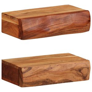 vidaXL Sein&auml;hyllyt 2 kpl 30x17x8 cm Massiivipuu akaasia
