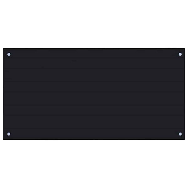 vidaXL Keittiön roiskesuoja musta 100x50 cm karkaistu lasi