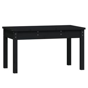 vidaXL Puutarhapenkki musta 80x44x45 cm t&auml;ysi m&auml;nty