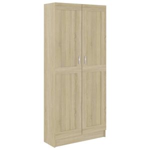 vidaXL Kirjahylly Sonoma-tammi 82,5x30,5x185,5 cm tekninen puu