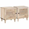 vidaXL Y&ouml;p&ouml;yt&auml;kaappi 2 pcs Beige 40 x 33 x 46 cm T&auml;ysi Akaasiapuu