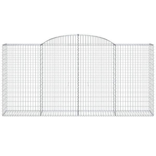 vidaXL Kaarevat kivikorit 3 kpl 300x50x140/160 cm galvanoitu rauta