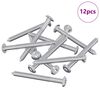 vidaXL Huonesiivousruuvit 12 kpl Hopea M6 x 60 mm Ter&auml;s