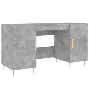 vidaXL Ty&ouml;p&ouml;yt&auml; betoninharmaa 140x50x75 cm tekninen puu