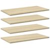 vidaXL Kirjahyllytasot 4 kpl Sonoma tammi 60x30x1,5 cm lastulevy